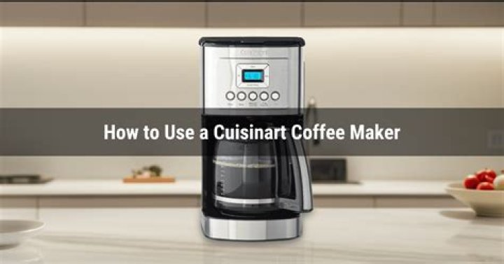 How to use cuisinart coffee maker